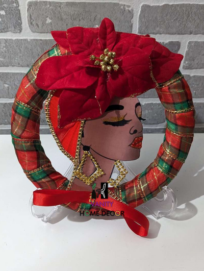 Handmade Lady Christmas Wreath