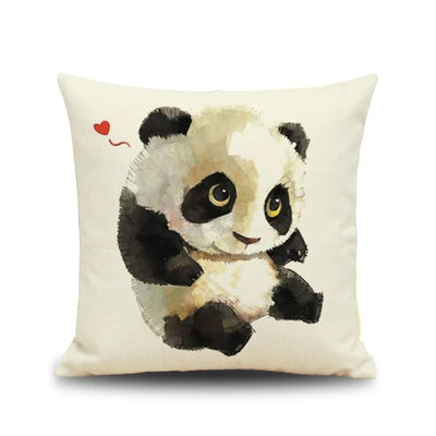 Cuteness Overload Panda Animal  Printed Cushion Cover