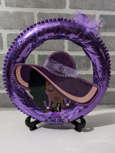 Handmade Lady Purple Wreath