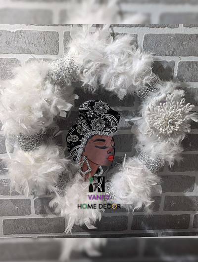 Handmade Lady White Wreath