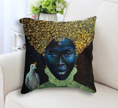 African Woman Traditional Culture Art Decorative Pillow Case