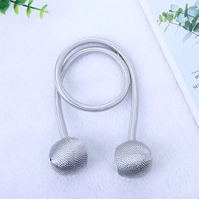 Magnetic Ball Curtain Tie Backs – Strong Hold, No Drilling, Stylish Rope Design