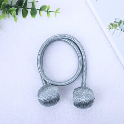 Magnetic Ball Curtain Tie Backs – Strong Hold, No Drilling, Stylish Rope Design