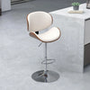 Bentwood Swivel Bar Stools with Adjustable Bar Height and Backrest