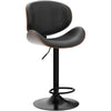 Bentwood Swivel Bar Stools with Adjustable Bar Height and Backrest