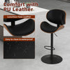 Bentwood Swivel Bar Stools with Adjustable Bar Height and Backrest