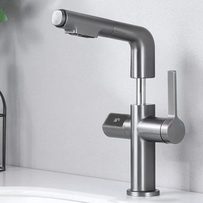 LCD Digital Deck Mount Sink Faucet