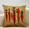 African National Style Oil Painting Cushion Cover