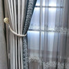 High-end Silver Gray Jacquard Lace Curtain