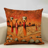 African National Style Oil Painting Cushion Cover