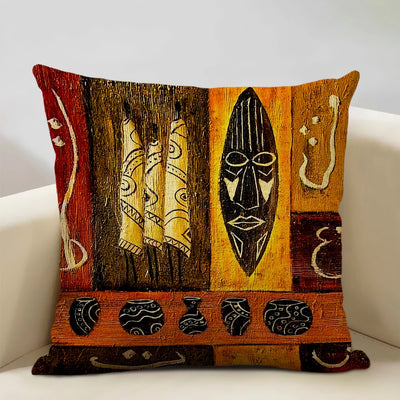 African National Style Oil Painting Cushion Cover