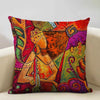 African National Style Oil Painting Cushion Cover