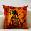 African National Style Oil Painting Cushion Cover