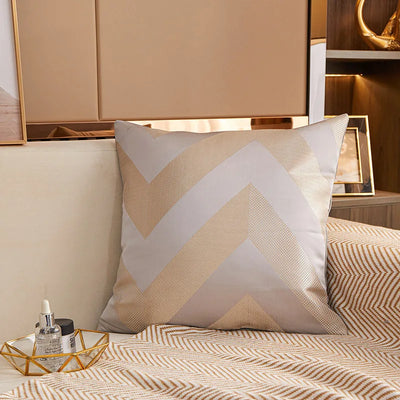 Bronzing Geometric Sofa Throw Decorative Pillow cover