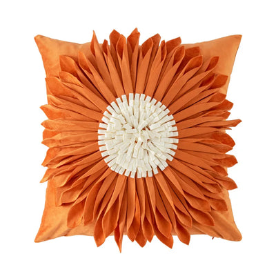 Decorative Flower Pure Green Pillow Cover