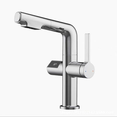 LCD Digital Deck Mount Sink Faucet