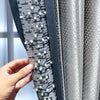 High-end Silver Gray Jacquard Lace Curtain