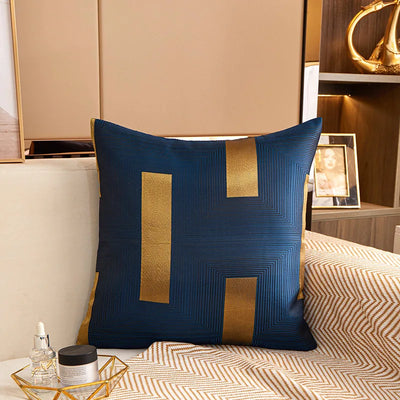 Bronzing Geometric Sofa Throw Decorative Pillow cover