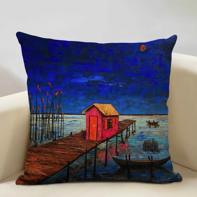 African National Style Oil Painting Cushion Cover