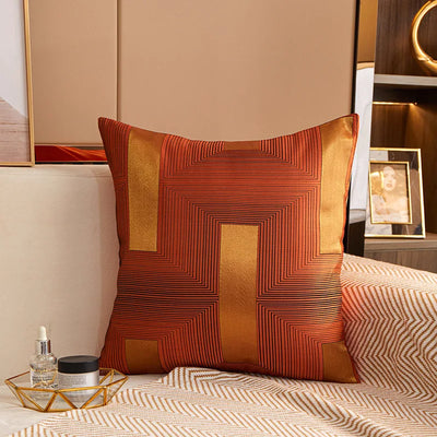 Bronzing Geometric Sofa Throw Decorative Pillow cover