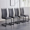 Set of 8 Sturdy Chrome Leather Dining Chairs