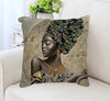 Unique African Woman Abstract Painting Cushion Cover