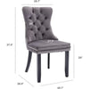 Velvet Tufted Dining Chairs Set of 6