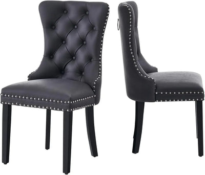 Velvet Tufted Dining Chairs Set of 6