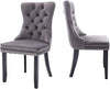 Velvet Tufted Dining Chairs Set of 6