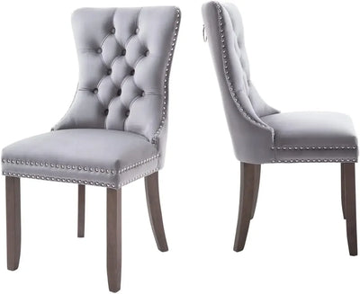 Velvet Tufted Dining Chairs Set of 6