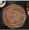 Waterproof PVC Round Placemats – Bronzing Non-Slip Dining Set g