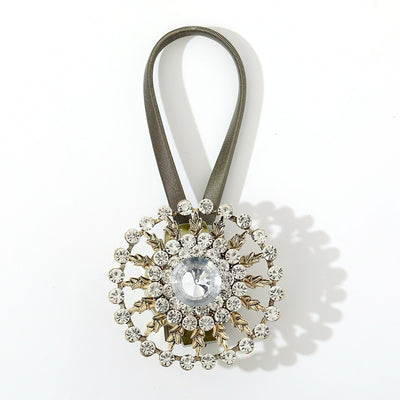 Hot Flower Rhinestone Curtain Clip