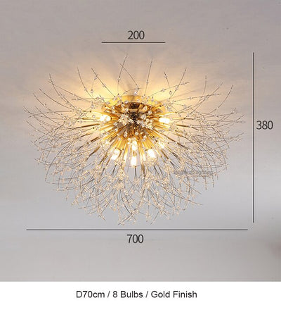 Crystal Firework Silver Pendant Chandelier