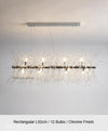 Crystal Firework Silver Pendant Chandelier