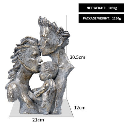 Kissing Couple Abstract Sculpture