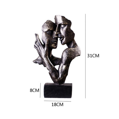 Retro Couple Kissing Figurines