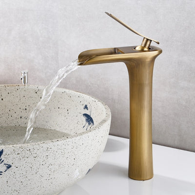 Hot & Cold Mixer Antique Waterfall Faucet