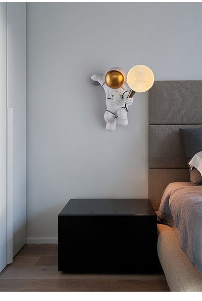 Astronaut Moon Wall Lamp - Vanity Home